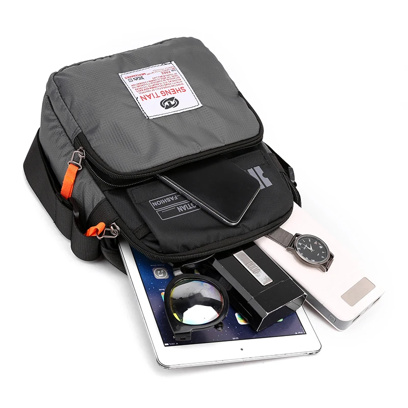 Large Capacity Men's Bag Single Shoulder Bag Waterproof And Wear-resistant Backpack Multiple Pockets For Business Business