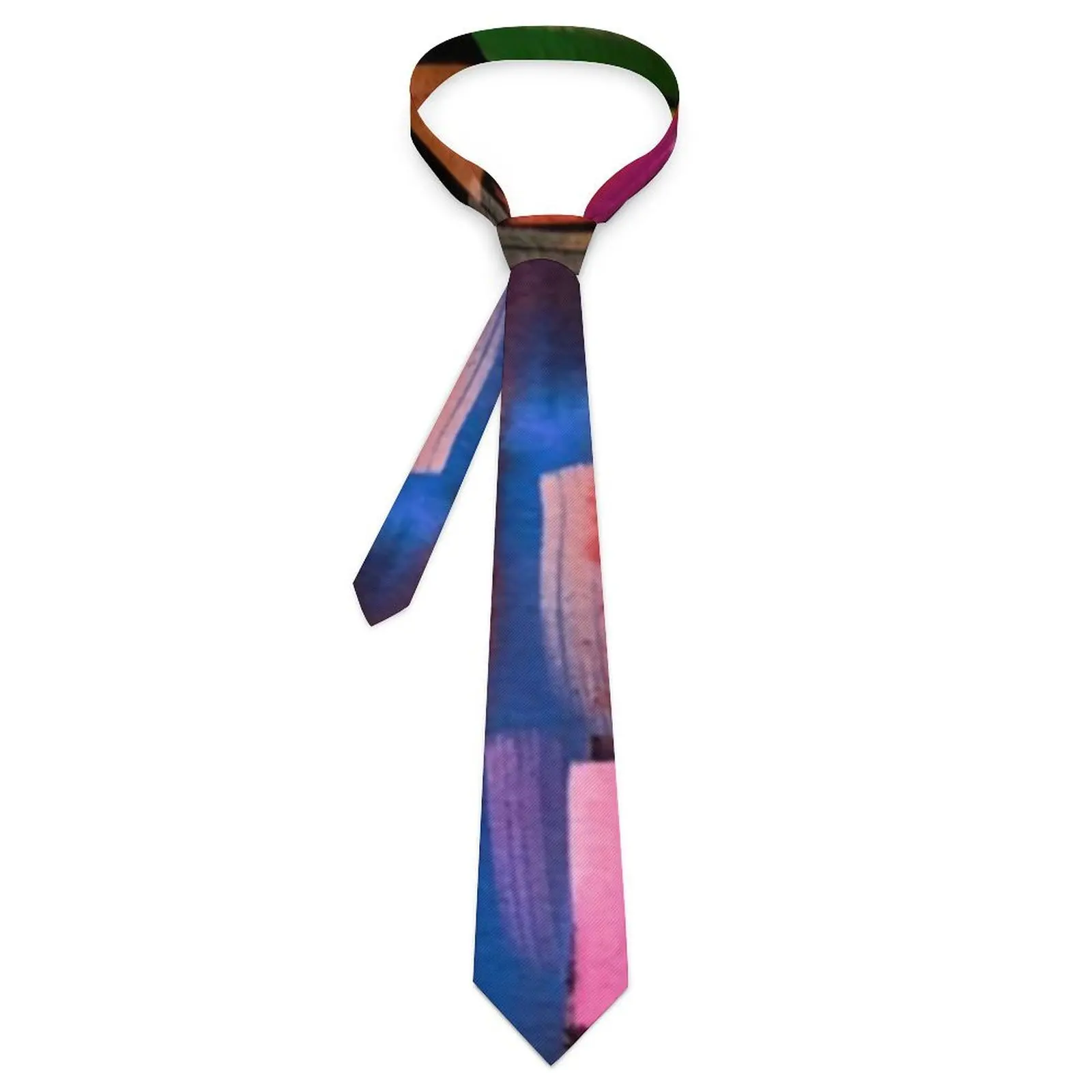 

Abstract Geometry Tie Watercolor Stripes Print Daily Wear Neck Ties Men Retro Trendy Necktie Accessories Design Collar Tie