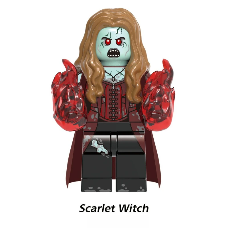 좀비 마블 어벤져스 미니피규어 세트 캡틴 아메리카 아이언맨 팔콘 닥터 스트레인지 빌딩 블록 수집용 어린이 장난감 선물