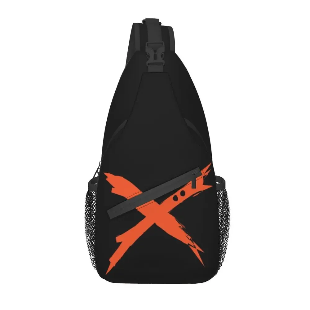 Bakugou Katsuki Logo X Sling Bag for Cycling Camping Men's Boku No My Hero Academia Crossbody Chest Backpack Shoulder Daypack