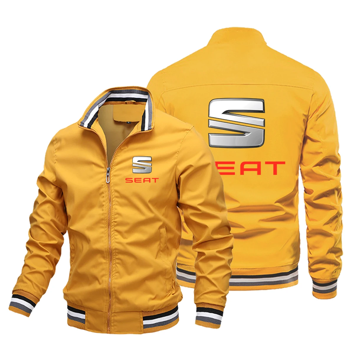 Men's Clothing SEAT Car Jacket Hip-hop Street Trench Coat Motorcycle Men's Waterproof Jacket Cycling Clothing