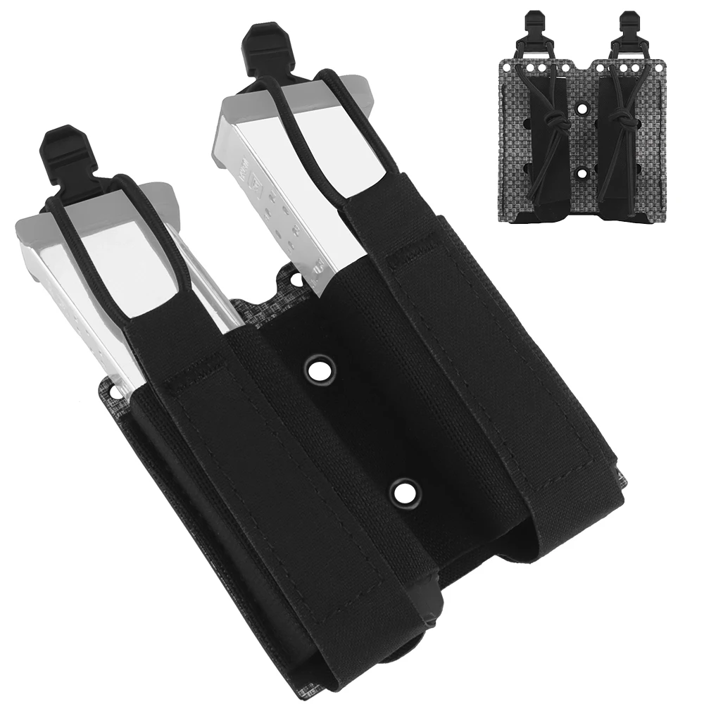 

9 мм двойная сумка для магазина Molle, магнитный держатель для Glock 17 19, 1911, Beretta M9, Sig 226/229, аксессуары для пистолета и охоты