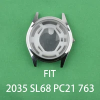 Boîtier de mouvement 2035 PC21 SL68 SP68, boîtier étanche Simple pour usage quotidien, boîtier métallique 35mm 28mm, boîtier de montre doré, boîtier argenté 1