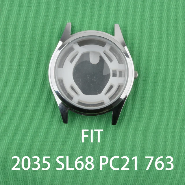 Boîtier de mouvement 2035 PC21 SL68 SP68, boîtier étanche Simple pour usage quotidien, boîtier métallique 35mm 28mm, boîtier de montre doré, boîtier argenté 1