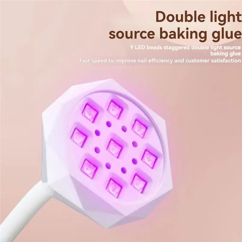 AUAU-무선 네일 램프 LED UV 네일 건조기 충전식 자동 감지 터치 컨트롤 빠른 건조 네일 라이트 360 ° 구부릴 수 있는 램프