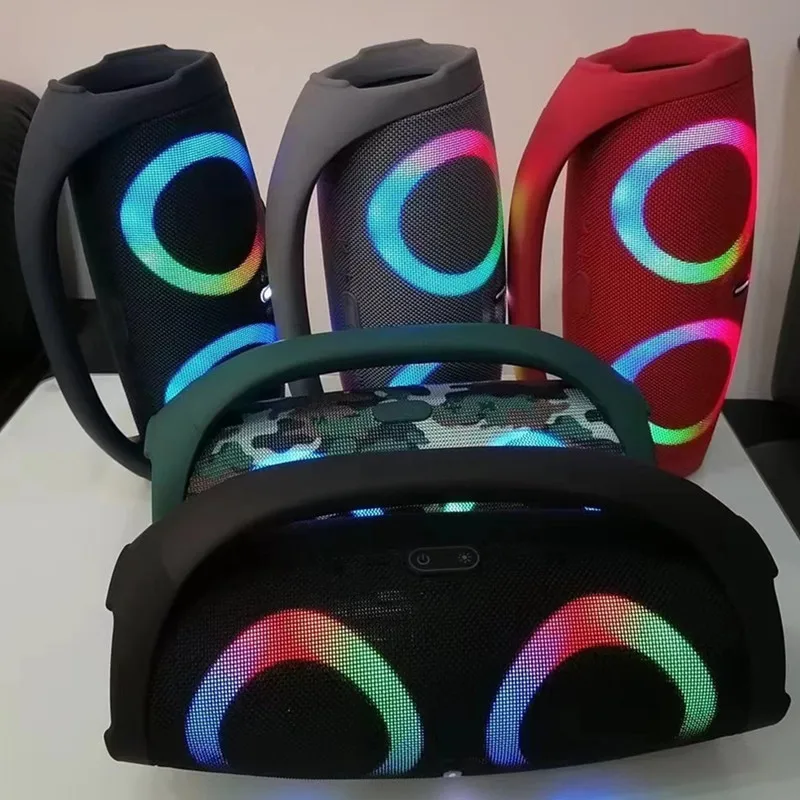 

RGB Color Light Waterproof Portable Bluetooth Speaker Outdoor Wireless Audio Subwoofer Stereo Surround Support TWS Desktop Bluet