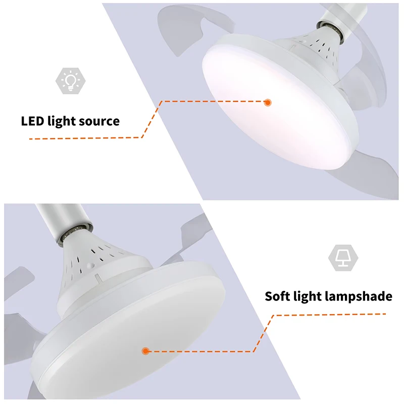APP Control Ceiling Fan Light Retractable Blades Fans With Light Timing Dimmable Modern and Simple Bedroom Living Room Lighting