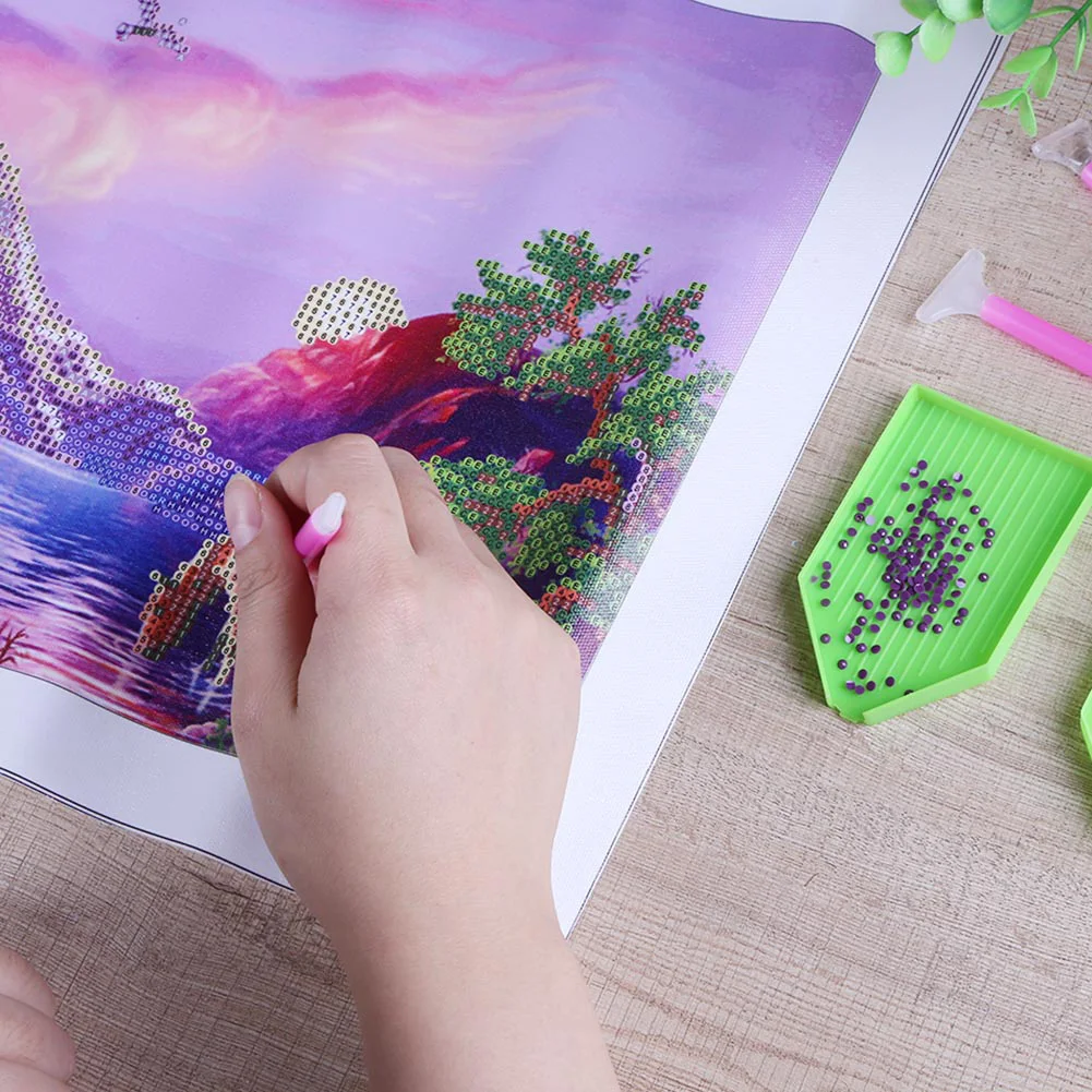 DIY Crafts Sewing Embroidery Tools 5D Resin Picture Glue Pen Clay Diamond Plate Sets DIY Rhinestone Painting Tools