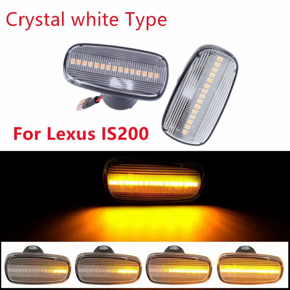 

Dynamic LED Turn Signal Lights Side Marker Lamp For Toyota Land Cruiser Prius Kluger Wish RAV4 Altezza Isis for Lexus IS 200 300