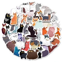 

10/30/50pcs Cute Illustration Cat Graffiti Stickers Laptop Phone Scrapbook Diary Guitar Luggage Waterproof Sticker for Kids Toy