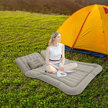 Grey/Black SUV Air Mattress Inflatable SUV Air Mattress Car Air Mattress Portable Camping Tent Air Cushion Picnic Mat 1