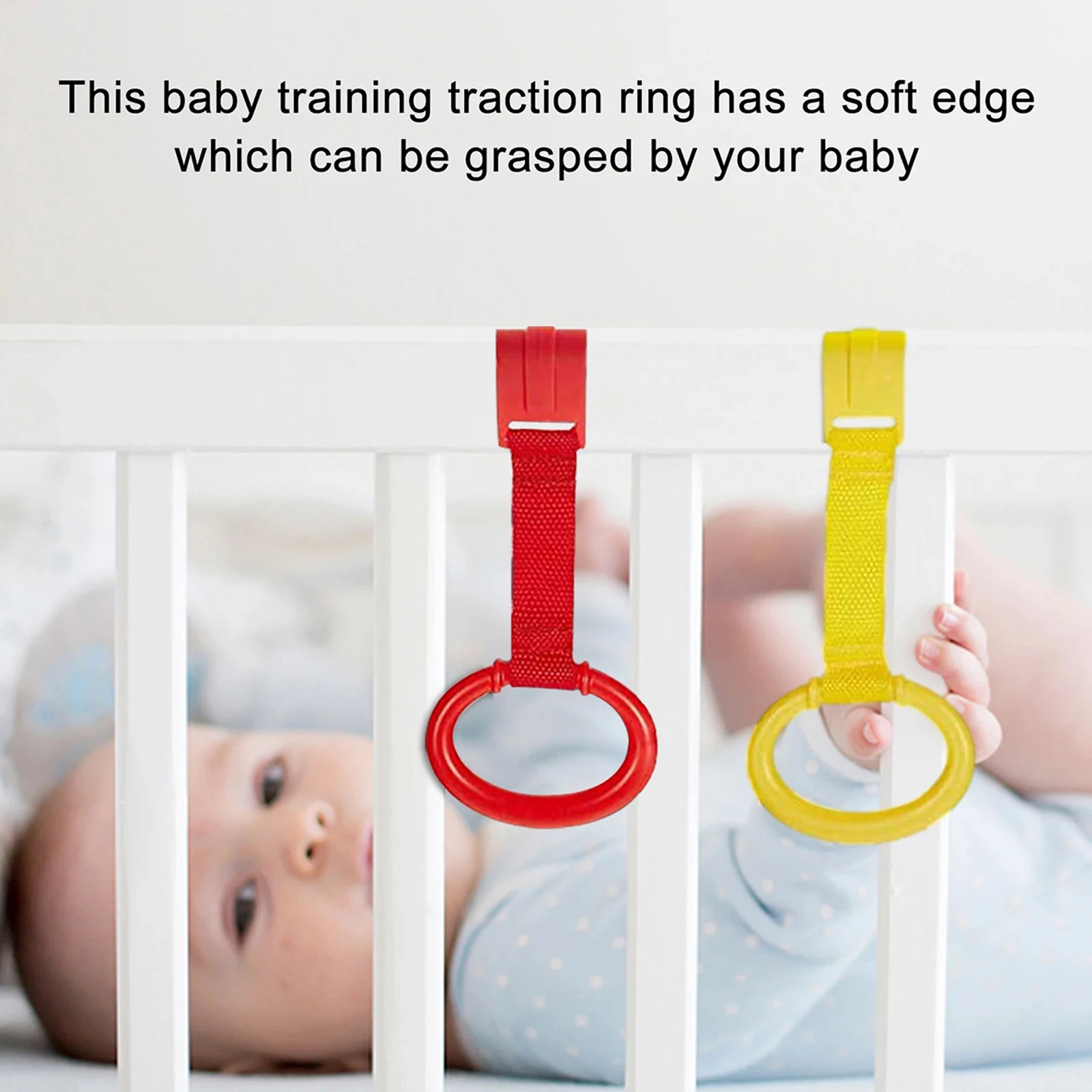 Baby Hand Pull Rings Cribs Playpens Walking Training Rings Baby Stand up Assistant Security Bed Hanging Pendants 4/8Pcs baby crib pull ring