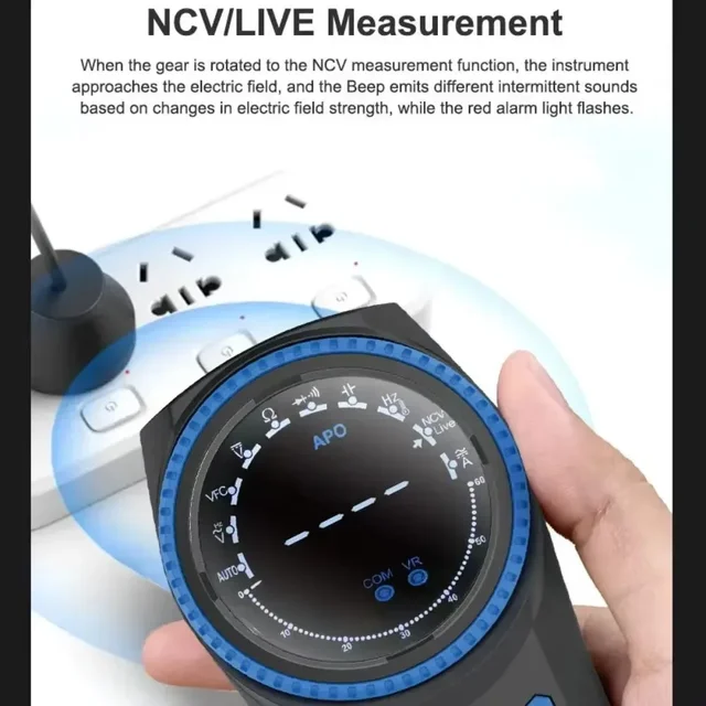 أفوميتر ديجيتال SUNSHINE DT-24R (أوتو رينج) – تحديد تلقائي لنوع الجهد (AC/DC) والقياسات 4