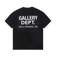 Vintage haute rue T-shirt galerie chemise imprimée mode lettre imprimé T-shirt décontracté col rond T-shirt été marque haut 2