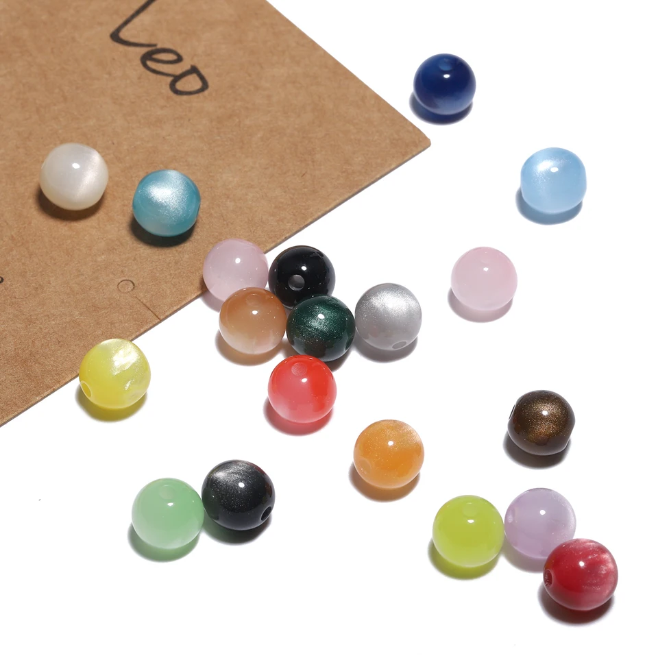 Perles en résine opaque 4 mm - Vert de gris x15 - Perles & Co