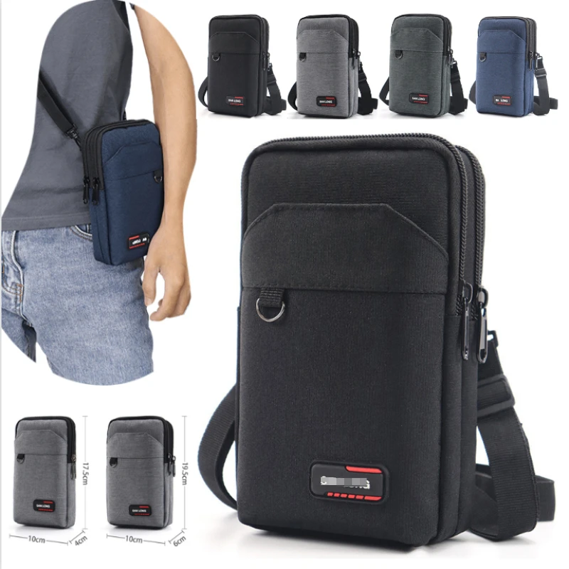 Waist Bag for Men Fanny Pack Double Layer Phone Pouch Outdoor Belt Crossbody Purse