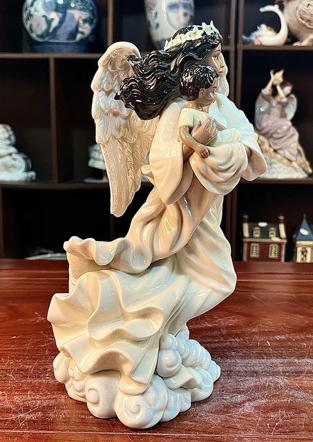 Art Collection Hand-painted Ceramic Crafts Angel And Kid Figurines