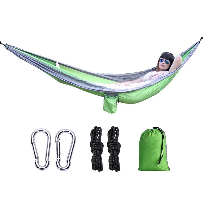 Portรกtil Nylon Camping Hammock Ultra Light Hammock para Single e Double Pessoa Outdoor Recreaรงรฃo Swing Hammock