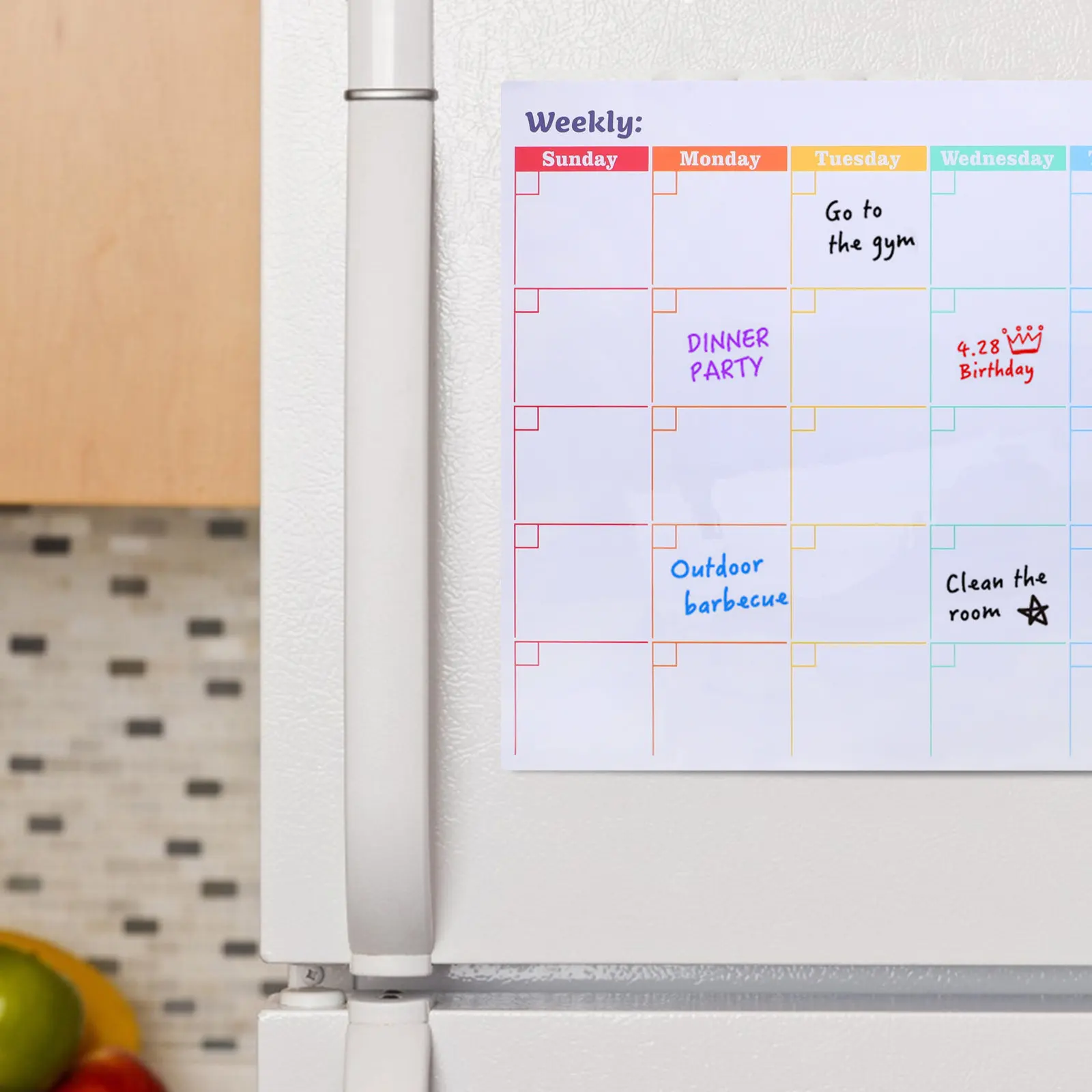 자석식 월간 플래너 캘린더 프리미엄 냉장고용 화이트보드 월간 일정표 가족 정리함 냉장고 캘린더