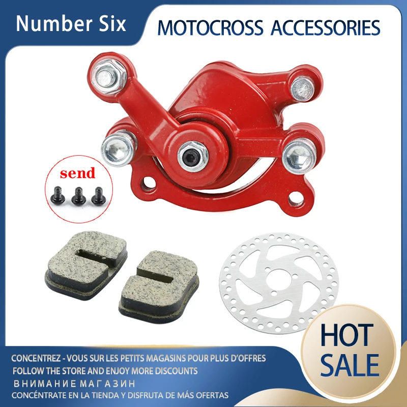 Front + Rear Disc Brake Calipers+Pads 49cc Mini PIT Dirt Quad Pocket Rocket Bike - Foto 7