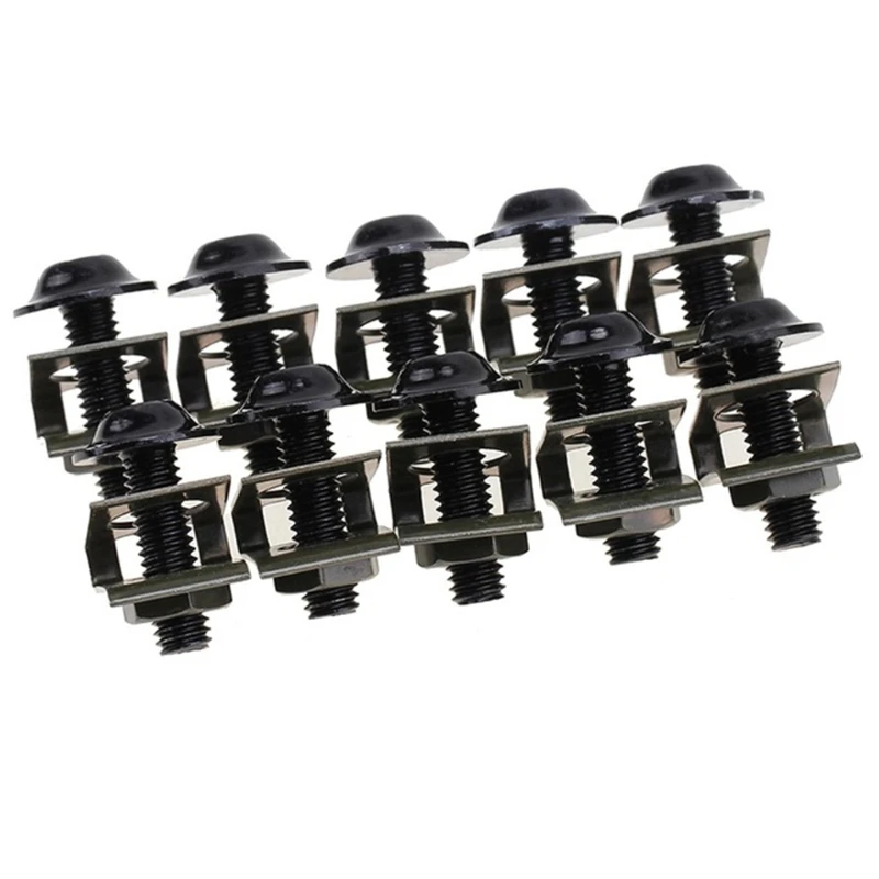 

10 шт. коррозионностойкие болты корпуса обтекателя мотоцикла M6 6 мм универсальные болты