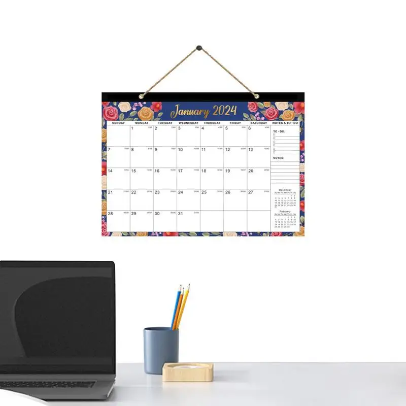 Calendar 2024-2025 Calendar Planner For 18 Months Planning Monthly Pages 17x12 Inches 2024-2025 Monthly Planner For Home Office