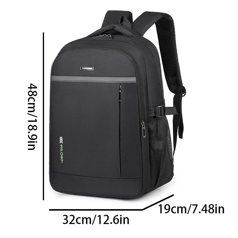 Durable Oxford travel backpack, casual backpack with adjustable shoulder straps, multiple compartments and zipper closure, styli