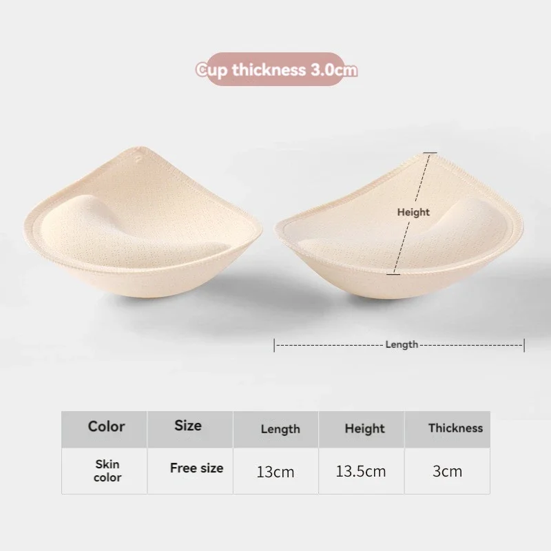 5 6 3 cm Sponge Padded Bra Thick Push Up Bra Pads Inserts Women Underwear Breast Lift Breathable Bra Pad Lining Swimsuit Insert