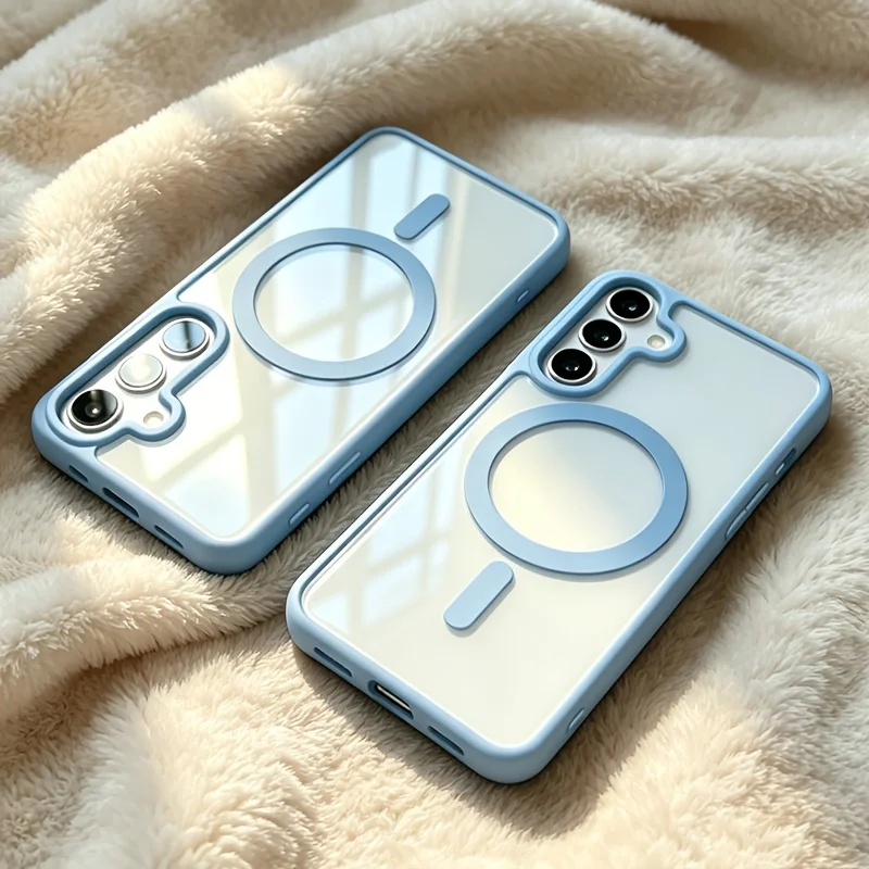 Transparent Acrylic MagSafe-Compatible Wireless Charging Case - Sleek Fashion Design