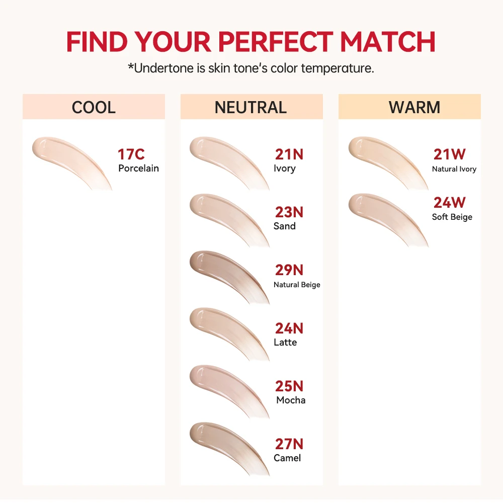72 Hours Long-lasting Super Fit Cushion Foundation Full Coverage Waterproof Long-lasting Concealer 9 Colors Makeup Semi-Matte 6