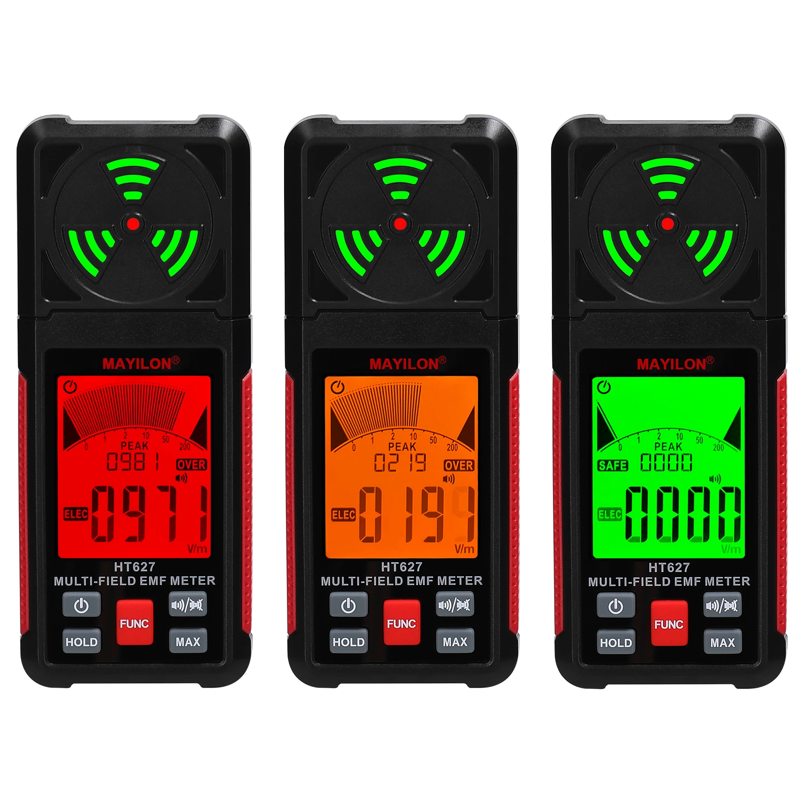 EMF 계량기 전자기 방사선 검출기, 가정용 실험실 병원 디지털 전기장 검출기, 방사선 검출기