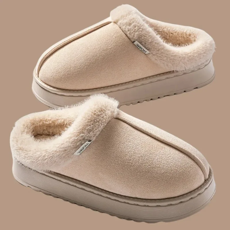 Women's Plush Fleece-Lined Winter Slippers-Non-Slip Indoor Shoes with Memory Foam Sole, Machine Washable Home Comfort for Cold