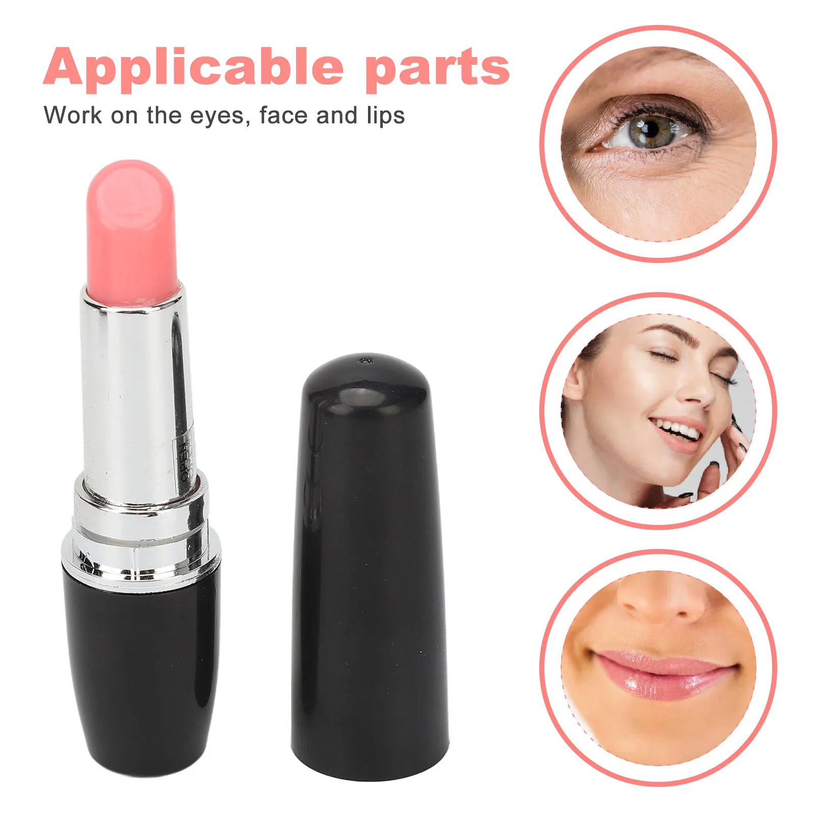 Portable Lipstick Shape Facial Massager, facial massager
