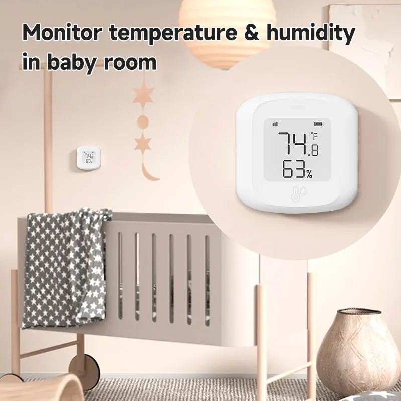 Tuya WiFi ZigBee Temperature Humidity Sensor Smart Home Automation WiFi Indoor  Thermometer LCD Display Works with Alexa Google - AliExpress