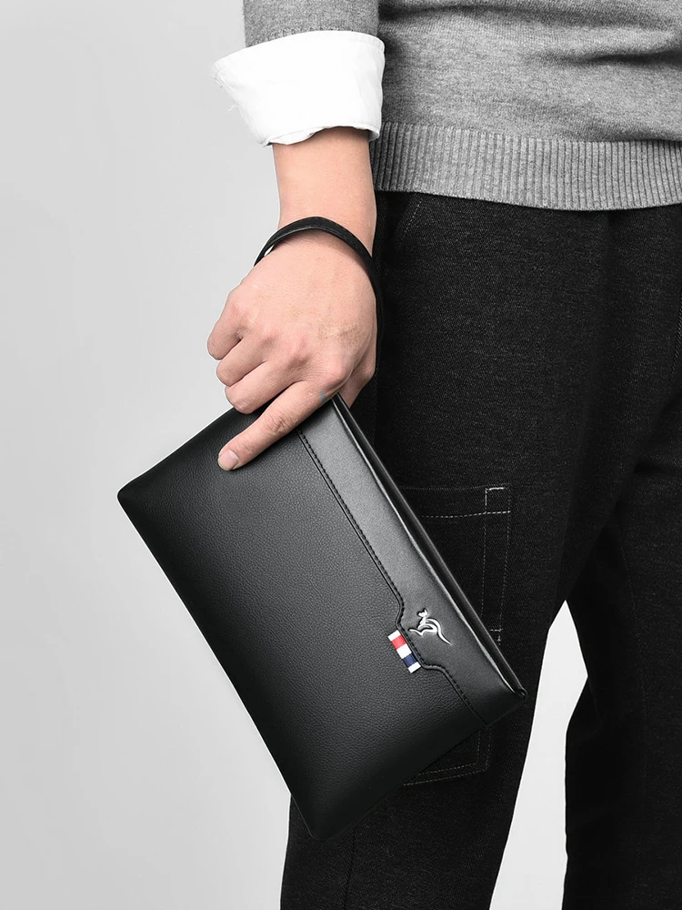 Portafoglio Con Pochette In Pelle Moda Per Uomo Borsa A Mano Con Tracolla Per Carte Di Alta Qualità Borsa Per Cellulare Da Lavoro Borsa Per Portadocum