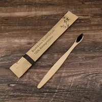 Couleur aléatoire 5/10 pièces Brosse à dents en bambou réutilisable écologique en bois à poils souples pour adultes, fournitures de voyage et de maison, vente en gros 4