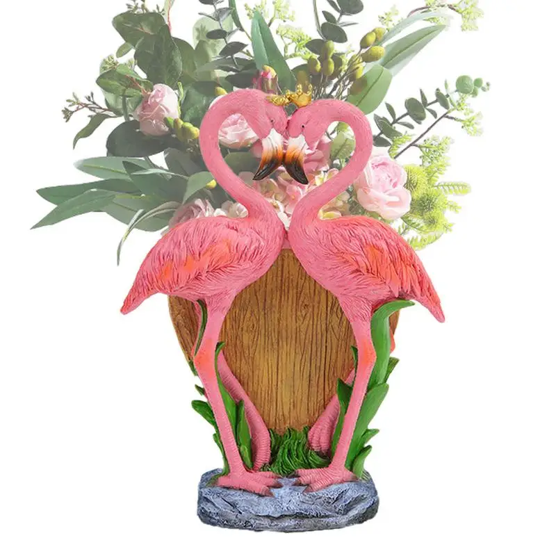 

Flamingo Plant Pot Flower Planter Yard Art Decorative Plant Pot Garden Gifts For Creative Retro Country Ornaments Home Decor For