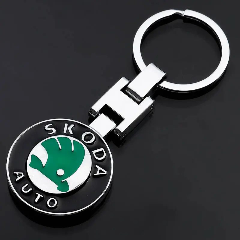 Zinc Alloy Key Ring Keychain For Skoda Octavia Rapid Kodiaq Karoq Fabia