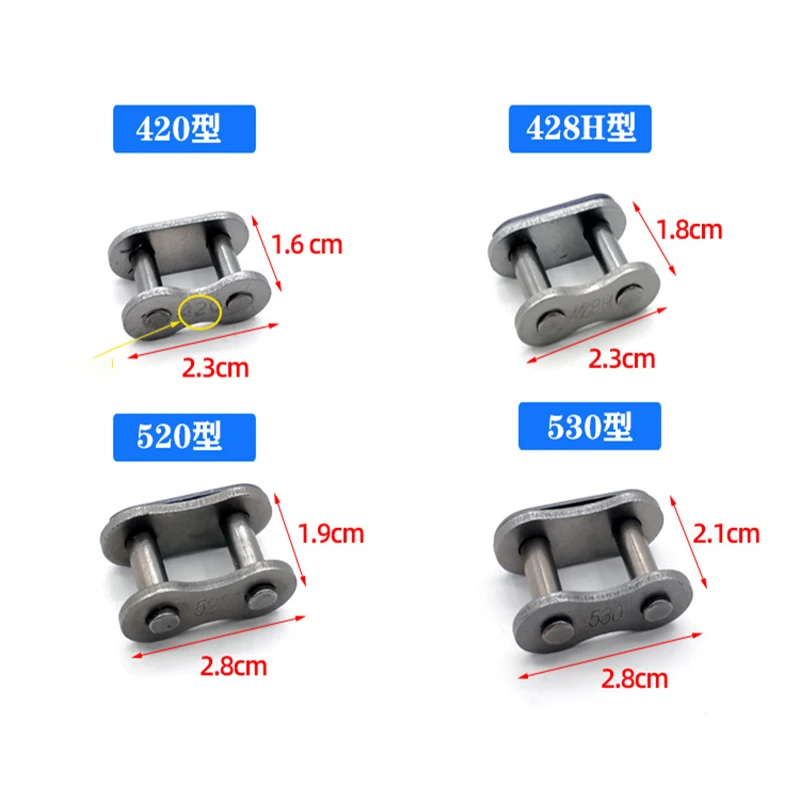 420 428H 520 530 630H Motorcycle Chain Master Buckle Ring Link Connector-Lock-Set Clip Scooter Motorcross Chain Connector 5PCS bike chain