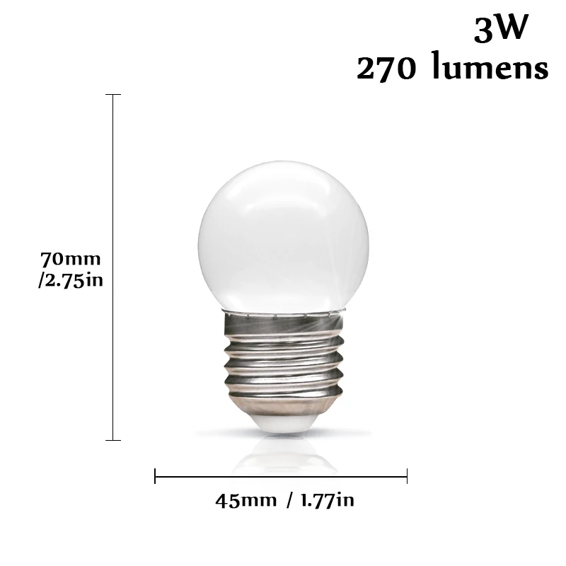 3-Pack High Brightness LED Light Bulbs with Smart IC Technology