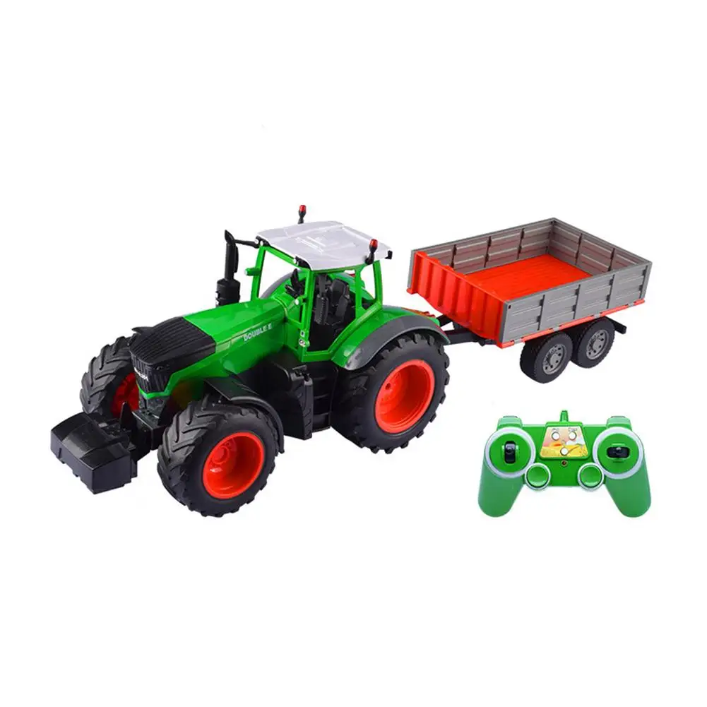 Electric Remote  Control  Tractor  Toys Simulated Lighting Sound Farmer Car Dump Truck Model Children Gifts For Birthday Party