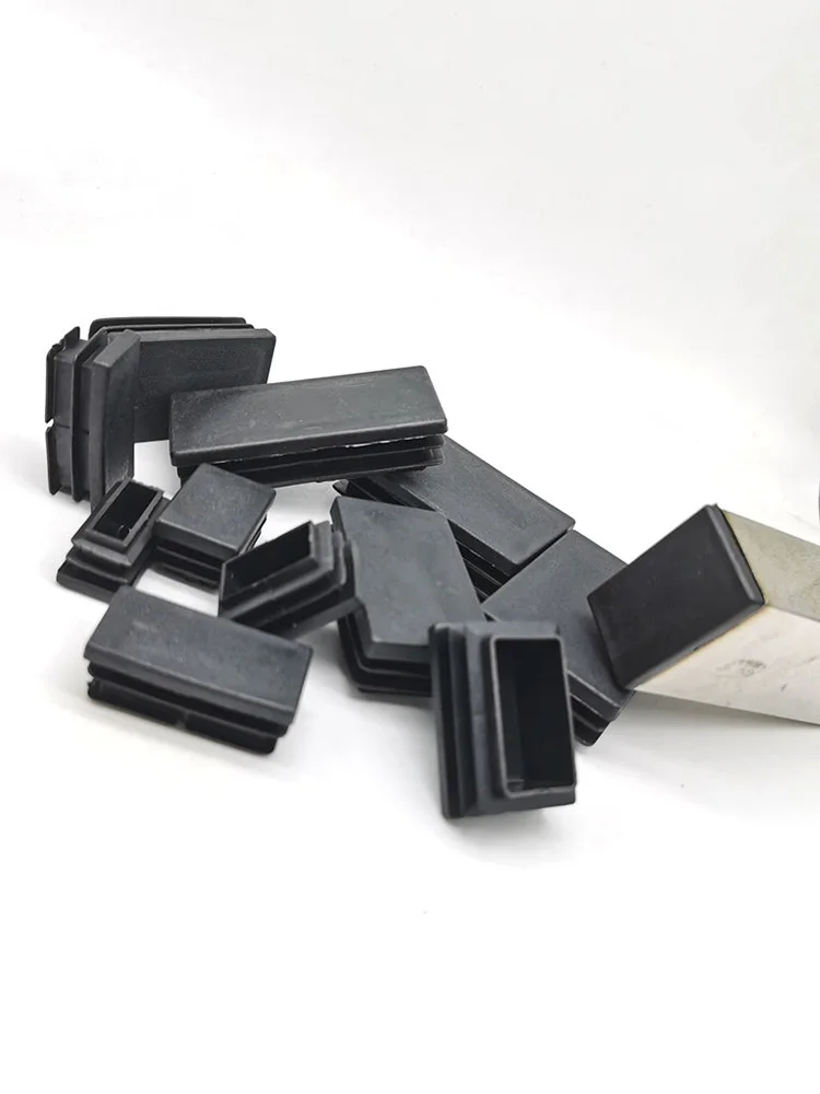Full Size Rectangular Pipe Tube Cap Plastic Blanking End Cap Insert Plug Bung Furniture Leg Anti Slip Feet Protector Pad,chair leg caps,pipe plugs,pipe inserts
