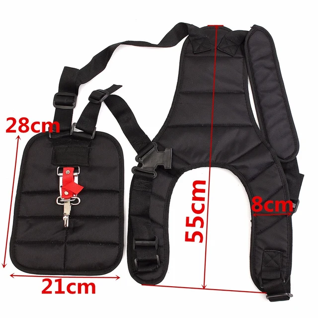 Dupla Strimmer Vállheveder Heveder Öv Gyep A Kefével Vágott Fűvágóhoz Hordozó Kampó Állítható Kerti Erő Metsző - Image 6