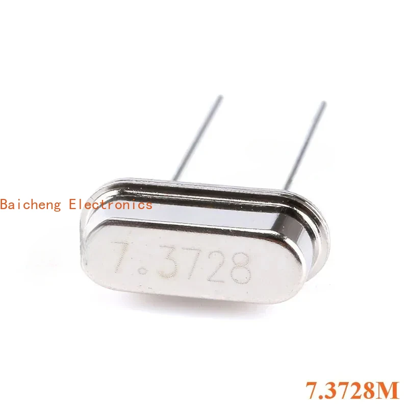 100PCS 7.3728MHz 7.3728 MHz 7.3728M Passive Quartz Resonator Crystal Oscillator HC-49S Through Holes DIY Kit