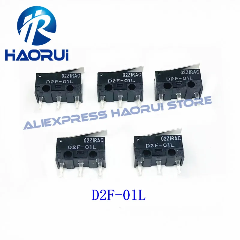 Microinterruptor D2F original, 5 piezas, nuevo, D2FC-FL-NH, D2F-L, D2F-01L, D2F-FL, D2F-01FL, con interruptor basculante, Envío Gratis