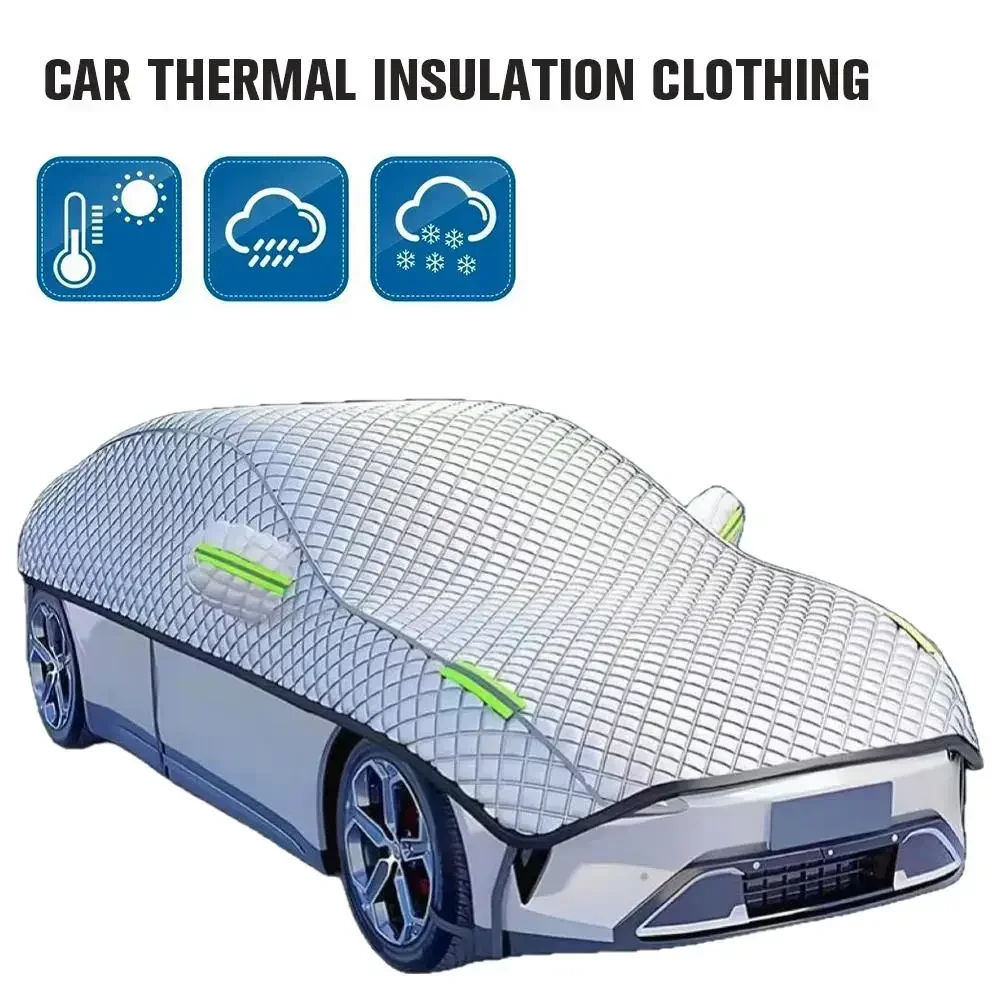All-Season Protective Outdoor Car Cover with Sunshade & Snow Shield