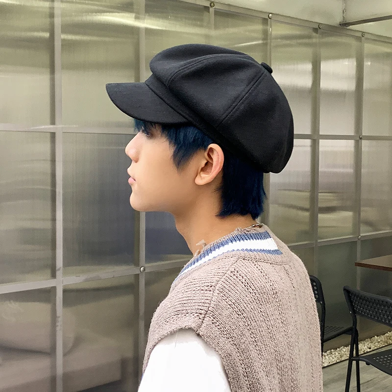 Beret Hat men's Korean Version Spring autumn Ins Octagonal Hat