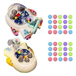 Pinball Machine For Kids Spaceship Shaped DIY Pinball Game Puzzle-Model Building Kits Learn Concepts Through Play Action And