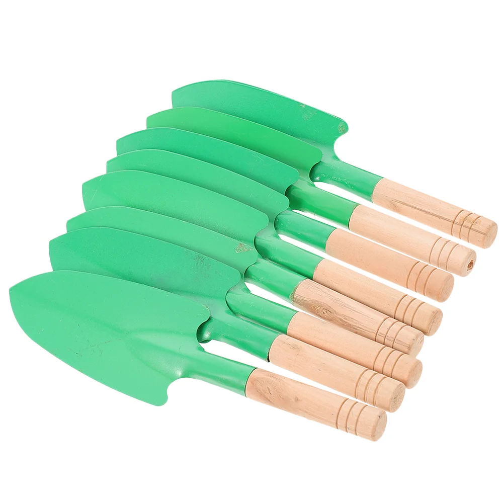 8 Pcs Wooden Handle Shovels for Digging Steel Garden Spade Tool Trowel Gardening