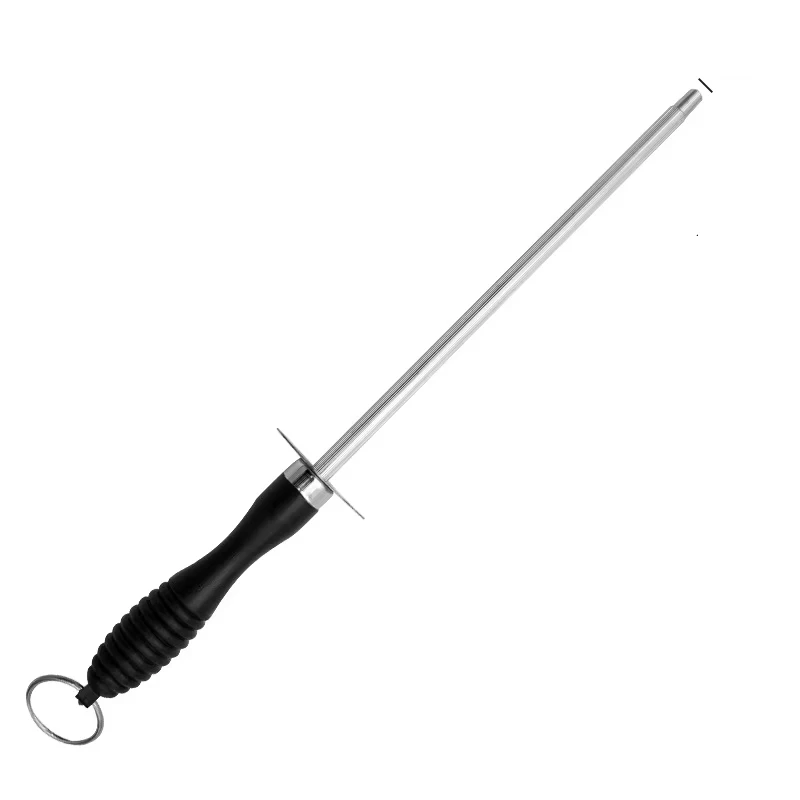 Kitchen Tool Carbon Steel Knife Sharpening Steel,Knife Sharpener With Hanging Holes (10 Inches) - 6